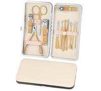 ALIIP Nail Clippers 12-Piece Manicure Set, Rose Gold Nail Clipper Kit with Premium Leather Case, Professional Nail Grooming Set with Cuticle Nipper, Portable Travel Nail Care Kit for Women