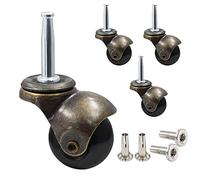 Aliisare 1.5Inch Ball Casters Wheels for Furniture Casters Set of 4 with 8 x 38mm Mounting Stem Sleeve Socket Insert Replacement