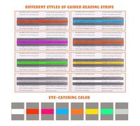 Aliisare 100 Pack Back to School Guided Reading Strips Line Reader Highlight Strips Overlay Highlight Bookmarks Help for Student