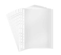 Aliisare 100Pages 11-Hole Sheet Protector Clear 11-Hole Sheet Protector Binder Pocket Paper File Letter Sheet Binder Sleeves 8 Silk