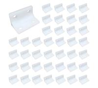 Aliisare 100pcs Four-Hole Corner Bracket Cabinet Shelf Support Plastic Bracket Heavy-Duty L-Shaped Furniture Connector