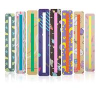 Aliisare 16 Pieces Guided Reading Strips Sentence Strips for Kids Overcoming Dyslexia Colored Highlighter Bookmarks (Cute Style)