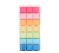 Aliisare 21 Compartment Transparent Color Empty Plastic Box Pill Tablet Medicine Organizer Weekly 3-Row Tray Storage Case