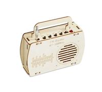 Aliisare DIY FM Radio Model Kit Wooden Science Project Model School Educational Fun Physics Project