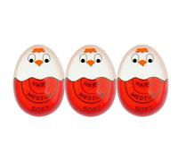 Aliisare Egg Timer for Boiling Eggs Soft Hard Boiled Egg Timer Pro That Changes Color When Done & Safe Easy Install Easy to Use (Red-3 Packs)