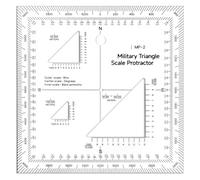 Aliisare Map Protractor 5 Inch Utm/Mgrs Coordinate Scale for Land Navigation Perfect Cutting Tool