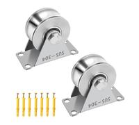Aliisare U Groove Pulley, Stainless Steel Blocks 2 Pack Super Silence Rotation Groove Wheel Pulley,for DIY Gym Equipment Handling