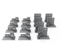 AliKids Modular Terrain Ruin for Wargame WH40K, Compatible with 10E GW & WTC, HIPS Plastic Injection Molding (Full-Table Set)