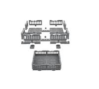 AliKids Modular Terrain Ruin for Wargame WH40K, Compatible with 10E GW & WTC, HIPS Plastic Injection Molding (2 Pack Dice Tray)