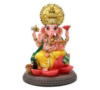 alikiki Ganesha Statue Indian Gifts Item - 6.8" Hindu God Lord Ganesh Ganpati Idol for Indian Home Office Altar Mandir India Temple Pooja Item Meditation Yoga Room Spiritual Decor Diwali Puja Gifts