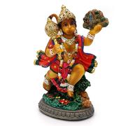 alikiki Hindu God Flying Hanuman Statue - 5.3" H Lord Hanuman Perfect Indian Gift for Diwali,Navratri,Dussehra,Job Interviews, Wedding, Baby Shower Return Gifts Temple Mandir Pooja Item