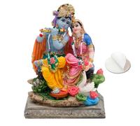 alikiki Hindu God Radha Krishna Statue - 3.5”H Indian Idol Murti Item Home Office Temple Mandir Shrine Altar Pooja Decor India Wedding Diwali Puja Gifts for Friends Relative