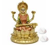 alikiki Hindu Goddess Saraswati Statue - 4.4" H Indian God Saraswati Idol Sculpture Diwali Gifts for Indian Home Temple Mandir Pooja Items Car Dashboard Decor