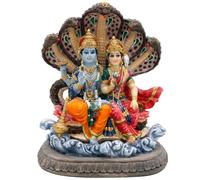 alikiki Hindu Laxmi Narayan Statue - 6.4”H Indian Idol Lakshmi Narayan Bhagwan Lord Vishnu MATA Murti Item Indian God Home Office Temple Mandir Shrine Altar Pooja Decor India Diwali Puja Gifts