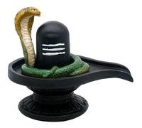 alikiki Hindu Shiva Lingam Statue - 4.4”H Indian Idol Murti Item Shivling for Pooja Shiv Ling God Statue Home Office Temple Mandir Shrine Altar Pooja Decor India Diwali Puja Gifts for Friends