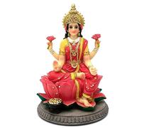 alikiki Indian Gift Goddess Laxmi Statue - 8.9”H Hindu Idol Lakshmi Sculpture Diwali Gift for Indian Pooja Item Decoration Indian Home Office Mandir Temple Altar Puja Housewarming Wedding