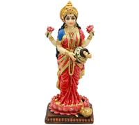 alikiki Standing Lakshmi Idol Statue - 8.3”H Hindu Goddess Laxmi MATA India Diwali Pooja Item Home Office Temple Mandir Shrine Altar Puja Spiritual Decor Ideal Diwali Gifts for Indian Friend Relative