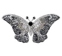 Alilang Empress Monarch Winged Butterfly Crystal Rhinestone Brooch Pin