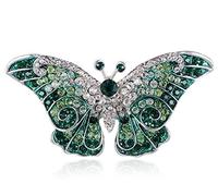 Alilang Empress Monarch Winged Butterfly Crystal Rhinestone Brooch Pin