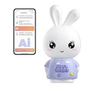 alilo Smart AI Bunny - Kids Smart Storytelling Toy with AI Voice Interaction, Bluetooth Speaker, Night Light, Preloaded Songs & Stories (Purple)