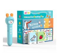 alilo Talking Pen Books Sets for Toddlers 3-6, Kids Learning Electronic Toys, Early Educational Gifts for Boys Girls, with 3 Interactive Nursery Rhymes Books, 99 Talking Flash Cards, 540 Recording Sti