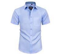 Alimens & Gentle French Cuff Regular Fit Dress Shirts (Cufflink Included) - Blue - 17.5 Inches Neck-34 Inches/35 Inches Sleeve
