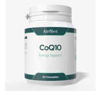 Aliment CoQ10 Chewable Tablets - 60mg Emulsified CoQ10 | Blackcurrant Flavour | Vegan & Vegetarian | Easy-to-Take Daily Supplement | UK Made | 30 Chewable Tablets