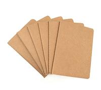 ALIMITOPIA Pocket Notebook 6 pack Brown Softcover Thread-bound Small Notebook Journal Diary Memo NotePad,A6 Size(4"X5.5"),30 sheets(Blank Pages)