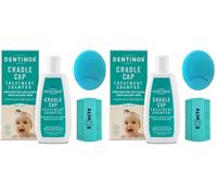 Alimos Baby Bath Silicone Brush & Fine Tooth Comb With Cradle Cap Treatment Shampoo for Babies, 125 milliliters (Pack of 2)