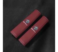 ALIMRVO 2 PCS Car Seat Belt Cover for Alfa Romeo MiTo 2008-2013 Hatchback, Seatbelt Strap Cover Seatbelt Protector Cover Neck Protector for Adults and Kids,Red