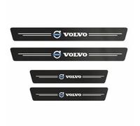 ALIMRVO 4 Pcs Car Door Sill Protector Strips for Volvo V60 2018-, Carbon Fiber Welcome Pedal Scuff Guard Car Kick Plates Accessories