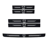 ALIMRVO 5 Pcs Car Door Sill Protector Strips for Mazda MX-30 R-EV 2023, Carbon Fiber Threshold Protective Anti-Tread Protection Sticker
