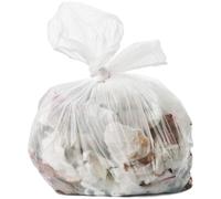 Alina 200 x 35L Polythene Swing Bin Liner/Bathroom Bin Bag/Lightweight Small 35 Litre White Plastic Garbage Sack (200 bags)