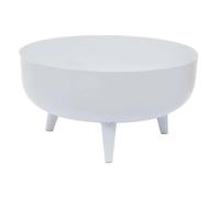 Alina Footed Planter Solid Iron Frame White Finish Charming Live Plants Home Dec