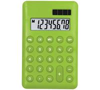 Alina Handheld Mini Pocket Calculator | 8 Digit Display | Solar Battery Small Basic Fully Functional | Fun School Kids Home Office Nurse Colourful Party Gift Event Stocking Filler (1, Green)