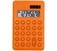 Alina Handheld Mini Pocket Calculator | 8 Digit Display | Solar Battery Small Basic Fully Functional | Fun School Kids Home Office Nurse Colourful Party Gift Event Stocking Filler (1, Orange)