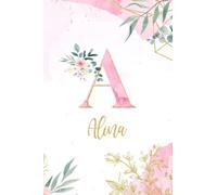 Alina Notebook: Pink, Cute Heart, Personalized Name, Cute pug journal for Alina Blank lined Cute Notebook: A colorful 6x9" (15.24cm x 22.68cm) A5 Notebook with 120 blank lined pages