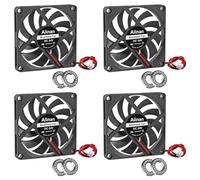 Alinan 4pcs 8010 80mm x 10mm 24V Dual Ball Bearings Brushless Fan 2Pin DC Cooling Exhaust Fan for Radiator DIY Air Exhaust Vent Cooling