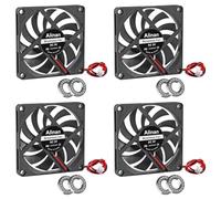 Alinan 4pcs 8010 80mm x 10mm 5V Dual Ball Bearings Brushless Fan 2Pin DC Cooling Exhaust Fan for Radiator DIY Air Exhaust Vent Cooling