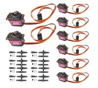 Alinan 8pcs MG90S Servo Micro 180° 9G Servo Motor Geared Micro Servo Motor for 9G Smart Robot Car Plane Boat RC Helicopter