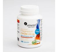 Aliness Magnesium Citrate with Potassium and Vitamin B6, 100 Vegan Capsules