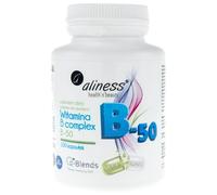 Aliness Vitamin B Complex B-50 100 Capsules Vegetarian High Strength