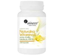 ALINESS Vitamin E (D-Alpha-Tocopherol Acetate 400 IU) 100 Capsules