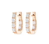 ALINKA 18kt rose gold LINKA Grande diamond hoop earrings - Pink One Size