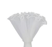 ALINREDBX Flower Paper Wrapping Flower Wrapping Mesh Paper White Pearl Edge Bouquet Packaging Paper Wrinkled Wavy Net Yarn Florist Supplies Wedding Birthday Decoration