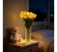 ALINUOYQ 10 PCS Twinkling Tree Tulips, Tulip Bouquet Lamp with a Vase for Bedroom Bedside Decor Gift, Radiant Romantic Tulip Light for Mothers Day Gift, Flower Shaped Ambient Night Lamp