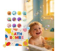 ALINUOYQ 12 PCS Bath Bombs with Toy Inside, Surprise Bath Bombs for Kids, Colorful Bubble Bath-Fizz with Surprise Inside Natural Land & Sea Handmade Playings for Women Girls Boys