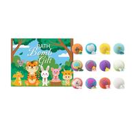 ALINUOYQ 12 PCS Bath Bombs with Toy Inside, Surprise Bath Bombs for Kids, Colorful Bubble Bath-Fizz with Surprise Inside Natural Land & Sea Handmade Playings for Women Girls Boys