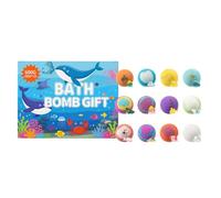 ALINUOYQ 12 PCS Bath Bombs with Toy Inside, Surprise Bath Bombs for Kids, Colorful Bubble Bath-Fizz with Surprise Inside Natural Land & Sea Handmade Playings for Women Girls Boys
