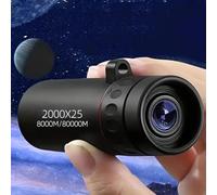 ALINUOYQ 2000x25 Monocular Telescope Mini Pocket Telescope Waterproof Birdwatching Telescopes with Phone Clip HD Monocular Scope for Camping Hunting